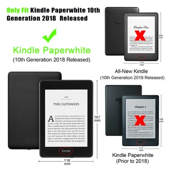 Ultra Slim Smart Ādas Gadījumā Amazon Kindle Paperwhite 4 2018 Vāks Iekurt Papīrs balts 4 10. Paaudzes Gadījumā+filma+pildspalva