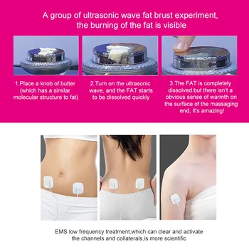 Ultraskaņas Cavitation EMS Ķermeni Slaidinoša Massager Svara Zudums Anti Celulīta Tauku Deglis Galvaniskās Infrasarkano Ultraskaņas Viļņu Terapija
