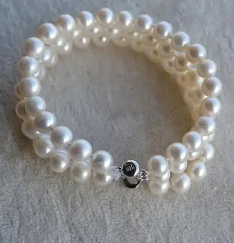 Unikālo Pērles juvelierizstrādājumu Veikalu Kāzas Pērļu Aproce Balto Kārtu Saldūdens Pērļu Aproce Magnētu Aizdare Burvīgs Sieviešu Dāvana