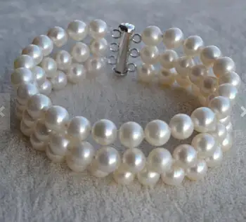 Unikālo Pērles juvelierizstrādājumu Veikalu Kāzas Pērļu Aproce Balto Kārtu Saldūdens Pērļu Aproce Magnētu Aizdare Burvīgs Sieviešu Dāvana