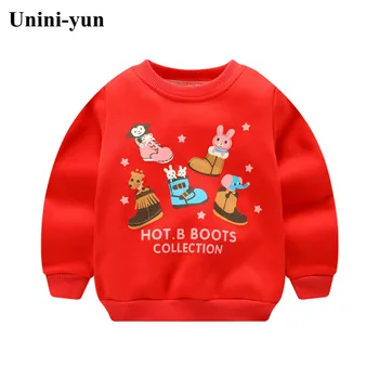 Unini-yun T-Krekls Meitenēm Ziemas Apģērbu ar garām Piedurknēm Topi Modes Bērnu sporta Krekls Bērniem Drēbes par Meiteni, Krekls Zēnu sporta Krekli
