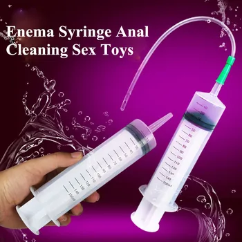 Unisex Pieaugušo Anālais Tīrīšanas Šļirču Klizmu Anālais Tīrītājs 150ML BDSM Maksts, Anālais Tīra Smidzinātāja Seksa Produkti Seksa Rīku, lai Sievietes Vīrieši