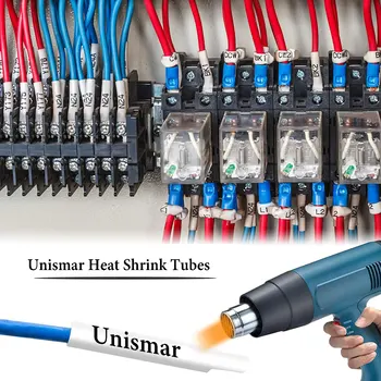 Unismar 4PK HSe-231 Heat Shrink Tube Lentes Brother P-Touch PT-E300 PT-H300 PT-E300VP PT-E500 E500VP PT-E550W E550WVP Printeri