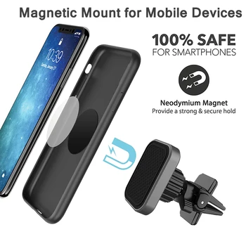 Univerola Auto Magnētiskais Turētājs Huawei Universāls Magnēts Mobilā Tālruņa Turētājs Gaisa Vent Mount Stāvēt 360 Rotācijas iPhone X 7 8