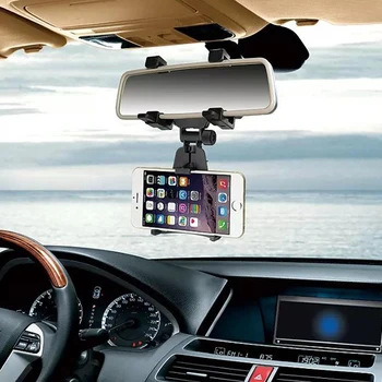 Universālas Automašīnas Mobilā Tālruņa Turētāju un Atpakaļskata Spoguļi Automašīnas Turētājs Stiprinājums Stand Statīvu, lai iPhone 8 7 X 6 Plus Samsung S9 S7 S8 GPS
