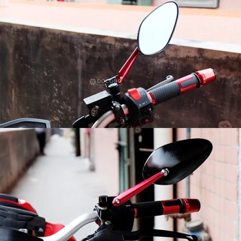 Universālo Motociklu Spoguļi CNC Sānu Atpakaļskata Spogulis YAMAHA YS 250 XTZ 150 FZR 400 XSR 300 YZF-R125 utt.