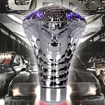 Universāls Auto Manuālo Stick Čūska Shape Shift Knob Kristāla Galvu ar LED Gaismas automātika Auto Stils