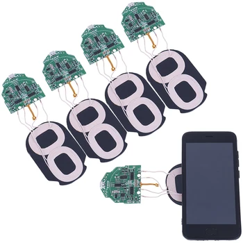 Universālā 10W Qi Ātra Uzlāde Bezvadu Lādētāju PCBA Circuit Board Dual 2 Spoles Qi bezvadu lādēšanas standartu