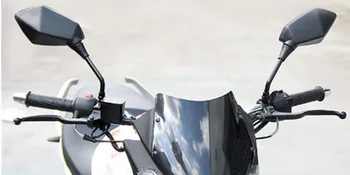 Universālā 10mm Motociklu Atpakaļskata Spoguļi Melnā Scooter pusē retroviseur moto PAR suzuki bandit 650 moto guzzi benelli trk 502