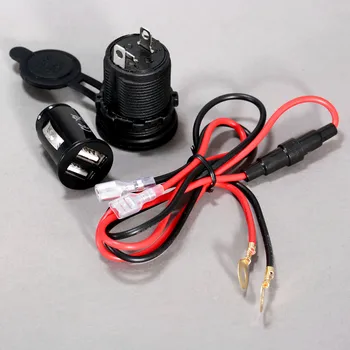 Universālā 12-24V Motociklu Dual USB Mobilo Tālruni, Barošanas Lādētājs, Auto Barošanas Adapteris, Automašīnas piepīpētāja Ostas Ligzda 3.1