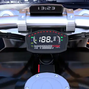 Universālā ABS Motociklu Lcd Cylind Par 1,2,4 Cilindru Spidometrs 13000 Apgr. / min. pēc Izvēles Apgaismojums Digitālo Odemeter Tahometrs