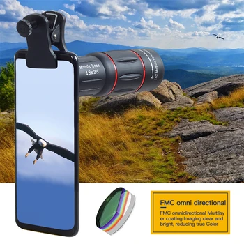 Universālā Sporta Kameras Objektīvs Klipu Komplekts Profesionālo 18X Teleskopa Optiskā Tālummaiņa Mobilo Telefonu Objektīvs IPhone Samsung Xiaomi Huawei