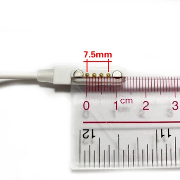 Universālā tipa Magnēts Iesūkšanas 4-pin Kontaktu 7,5 mm Smart Skatīties Aproces maksas Līnijas kabeli USB lādētāju, lai bērns smart skatīties