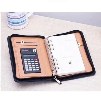 Uzņēmējdarbības ar Kalkulatoru Notepad Rāvējslēdzēju grāmatiņa a6 rokasgrāmata nomaināmās Grāmatas Kancelejas preces Portatīvie