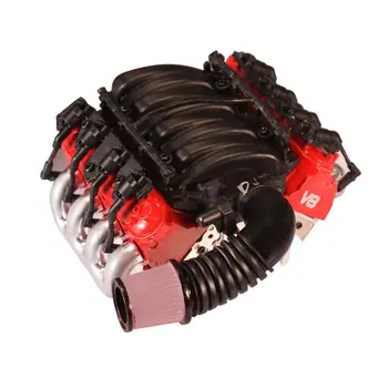 V8 Motora Pārsega Radiators, Motora Dzesēšanas Ventilators Universālā TRX4 Simulācijas Dzinēja Temperatūras Sensors Corvette LS3