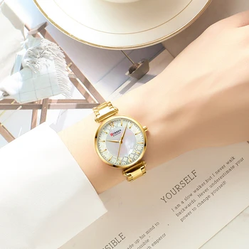 VAI Pulksteņi Sievietēm Jaunā Modes Kvarca pulkstenis ar Nerūsējošā Tērauda Aproce Plānas Pulkstenis Sieviešu montre femme