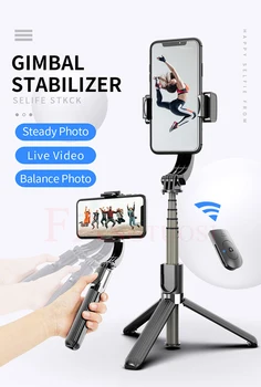 VECOSRY Bluetooth Rokas Gimbal Stabilizators Mobilo Telefonu Selfie Nūju Turētājs, Regulējams Selfie Stāvēt iPhone/Huawei/xiomi