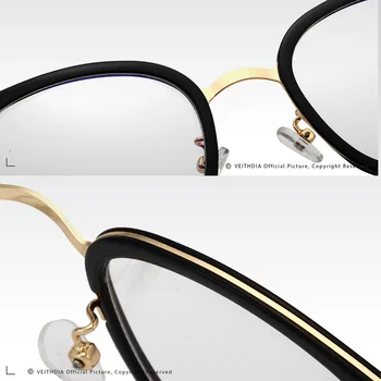 VEITHDIA Unisex Sieviešu Modes Brilles Rāmis Vīriešu Brilles Rāmis Vintage Skaidrs, Lēcas, Brilles, Optikas Briļļu ietvaru 1232
