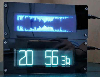 VFD FFT Mūzikas Spektra Indikators vfd pulkstenis VU Metru Ekrāns Audio signālu AUX automašīnas Pastiprinātājs super LED oled
