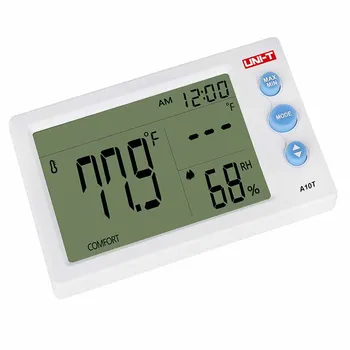 VIENĪBAS Mini Termometru, Higrometru, A10T Pulksteņa Laika apstākļu Stacijas Iekštelpu Āra Temperatur Sensors Mitruma Mērītājs ar LCD Digitālo