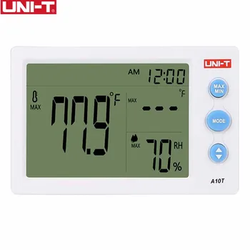 VIENĪBAS Mini Termometru, Higrometru, A10T Pulksteņa Laika apstākļu Stacijas Iekštelpu Āra Temperatur Sensors Mitruma Mērītājs ar LCD Digitālo