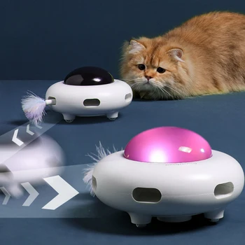 VIP Pet elektronisko kaķis rotaļu robots interaktīvās smart smieklīgi produktu kaķēns piederumi spēles Spēlēt struktūru kaķu rotaļlietas spin