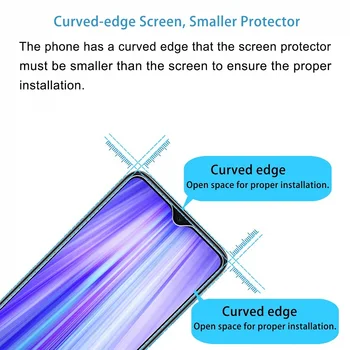 VSKEY 10pcs 2.5 D Rūdīta Stikla Xiaomi Redmi Piezīme 8 Pro Screen Protector Redmi, Ņemiet vērā, 8T Anti Scratch Aizsardzības Plēves