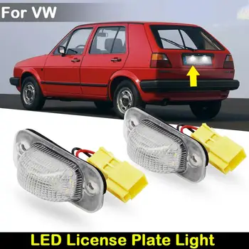 VW Golf, Jetta Seat Toledo Auto Aizmugurē Balta, LED numura zīme Gaismas Numura zīmes Lukturi