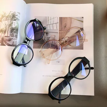 VWKTUUN Apaļas Brilles Rāmis Vīriešu, Sieviešu Vintage Optisko Briļļu Rāmji Mēroga Tuvredzība Brilles Datoru Skaidrs, Brilles Anti Blue Ray
