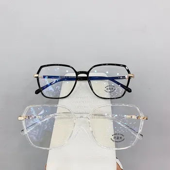 VWKTUUN Brilles Rāmis Ģeometriskā TR90 Acs briļļu Rāmji Sievietēm, Vīriešiem, Briļļu Tuvredzība Rāmji, Lielizmēra Kvadrātveida Zilā Gaisma Brilles