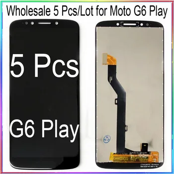 Vairumtirdzniecības 5 Gab./lote Moto G6 Spēlēt LCD Ekrāns ar Touch Digitizer Montāža XT1922 oriģināls