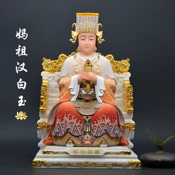 Vairumtirdzniecības attēls kokgriezums Dieviete Macu MAZU Guan yin Dievs Dienvidaustrumu Āzijā MĀJAS aizsardzības Labvēlīgs Labklājības FENG SHUI statuja