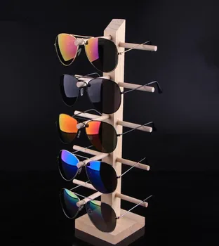Vairāku Slāņu Koksnes Sunglass Displejs Plaukts Plaukta Brilles Parādīt Stāvēt Rotaslietas Turētājs Multi Pāriem Brilles Vitrīna bezmaksas shippin