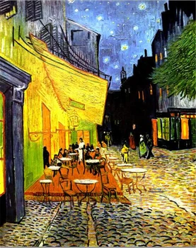 Van Gogh Cafe Terrace Naktī Eļļas Glezna Reprodukcijas, Druka uz Audekla Plakāti Slaveno Wall Art Attēlus Dzīvojamā Istaba Dekori
