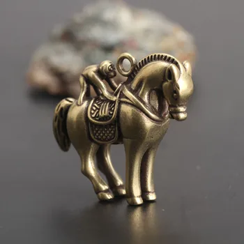Vara Mērkaķis Zirgu Keychain Kulons Vintage Brass Metāla Dzīvnieku Atslēgu Ķēdes, Rotas Keyrings Soma Šarmu Atslēgu Turētājs Piederumi