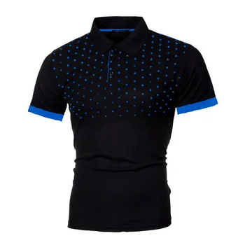 Vasara Ir 2021. Jaunu Vīriešu Golfa Krekls Gadījuma Modes Tīras Kokvilnas Krekli Ar Atlokiem Classic Biznesa Tīru Krāsu Īsām Piedurknēm Topi