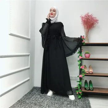 Vasaras Chifffon Vestidos Ramadāna Kaftan Abaya Arābu Islāma Musulmaņu Kleita Caftan Elbise Hijab Eid Kleitas, Drēbes Femme Musulmane