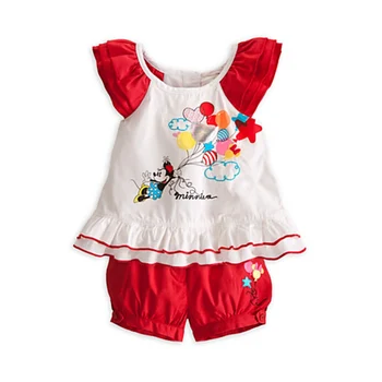 Vasaras Gudrs Minnie Bērnu Apģērbu Komplekts Bērniem Drēbes Vetement Enfant Ropa Bebe Conjunto Menina Baby Meiteņu Apģērbu Komplekti