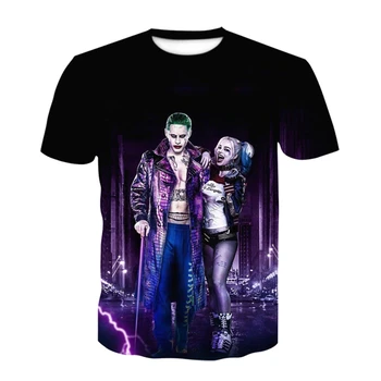 Vasaras Klauns Modes Joker 3D Iespiests T Krekls Vīriešiem Joker Sejas Gadījuma Vīriešu T Klauns Īsām Piedurknēm Smieklīgi T-Krekli, Topi XXS-6XL