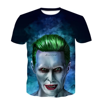 Vasaras Klauns Modes Joker 3D Iespiests T Krekls Vīriešiem Joker Sejas Gadījuma Vīriešu T Klauns Īsām Piedurknēm Smieklīgi T-Krekli, Topi XXS-6XL
