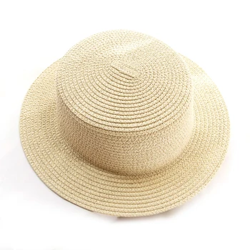 Vasaras Mātes-bērna vienkāršība vienkrāsainu Saule Hat Visor Sieviešu Cepures Modes Salmu Cepure Jūras Pludmales Ceļojums, Cepures meitene cepure