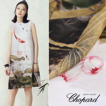Vasaras apģērbs, krekls, zīda, lina auduma cheongsam zīda auduma kleitu elpojošs dabīgā lina auduma vairumtirdzniecības zīda audums