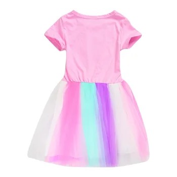 Vasarā Maz meitene man contro te kleita Vestidos toddler kleita cute kids dzimšanas dienas svinības kostīmu princese saģērbt 4-12Y Drēbes