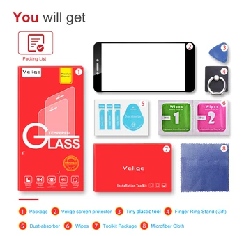 Velige Pilnībā Segtu Rūdīta Stikla Xiaomi Redmi 5 Plus Xiomi Redmi5 Redmi 5 Plus Ekrāna Aizsargs, 9H Aizsardzības Stiklu Plēves