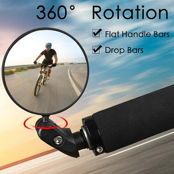 Velosipēds Atpakaļskata Spogulis 360 Rotācijas Regulēšana Platleņķa Riteņbraukšana Atpakaļskata MTB Road Bike Velosipēdu Stūres Spoguļi