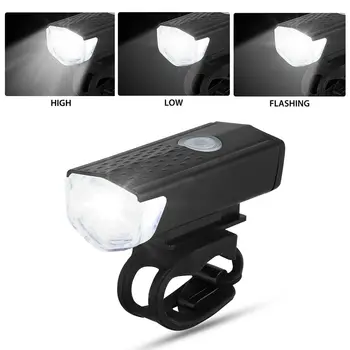 Velosipēds Velosipēdu Gaismas USB Uzlādējams LED Set Kalnu Cikla Priekšējo Aizmugurējo Lukturu Lampas Lukturīti