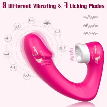 Vibrators Seksa rotaļlieta sievietēm Vibrējošais G-spot Klitoru Laiza Reālistisks Dildo Klitora Vagīnas Stimulators Pieaugušo Rotaļlietas 9 režīmā