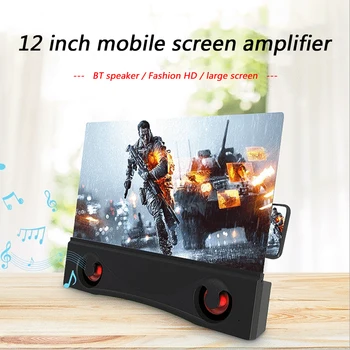 Video Filmu Palielināmais Stikls HD 3D 12 collu Mobilā Tālruņa Ekrānā Pastiprinātājs Projektoru Tālrunis Rack Statīvs Turētājs ar Bluetooth Audio