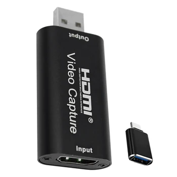 Video Uztvērējs Lodziņā Grabber Saderīgu Portatīvo USB 2.0, HDMI Capture Karti Mini Video Ierakstīšanas Box USB 3.1 OTG Adapteri
