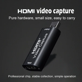 Video Uztvērējs Lodziņā Grabber Saderīgu Portatīvo USB 2.0, HDMI Capture Karti Mini Video Ierakstīšanas Box USB 3.1 OTG Adapteri